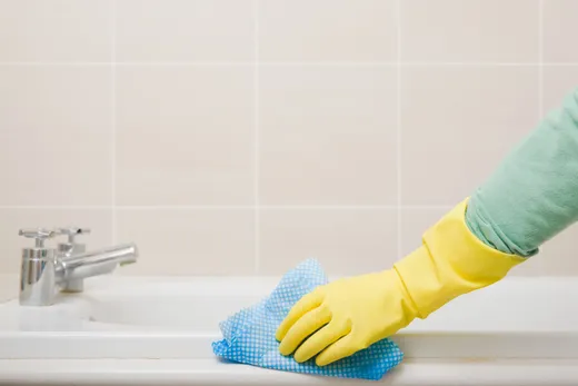 Sparkling clean bathroom after a domestic clean