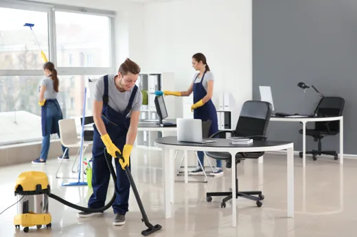 Go Go Cleaning team cleaning a Bristol office